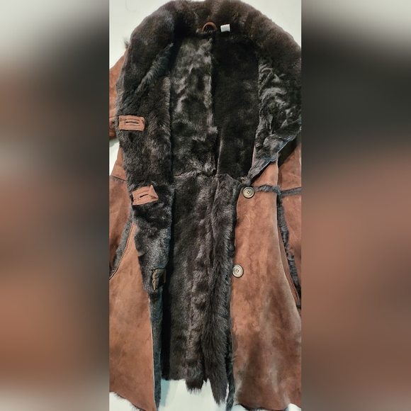 Vintage 70s Alexander Julian Lamb Sheepskin Shearling Mouton Fur Coat S/P - Picture 8 of 16